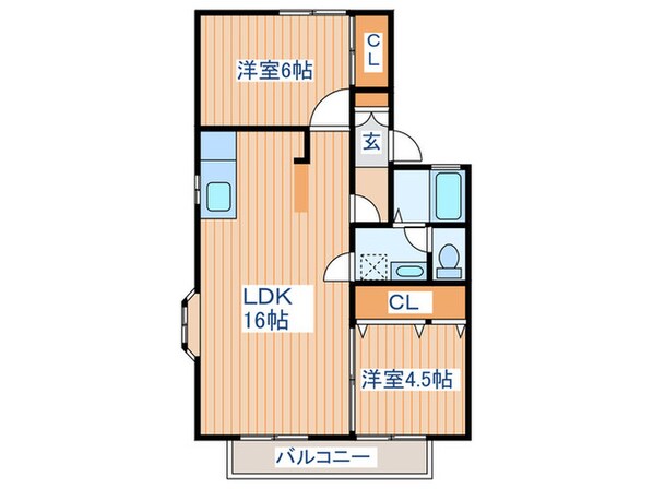 グランデュ－ル中央Ⅱの物件間取画像